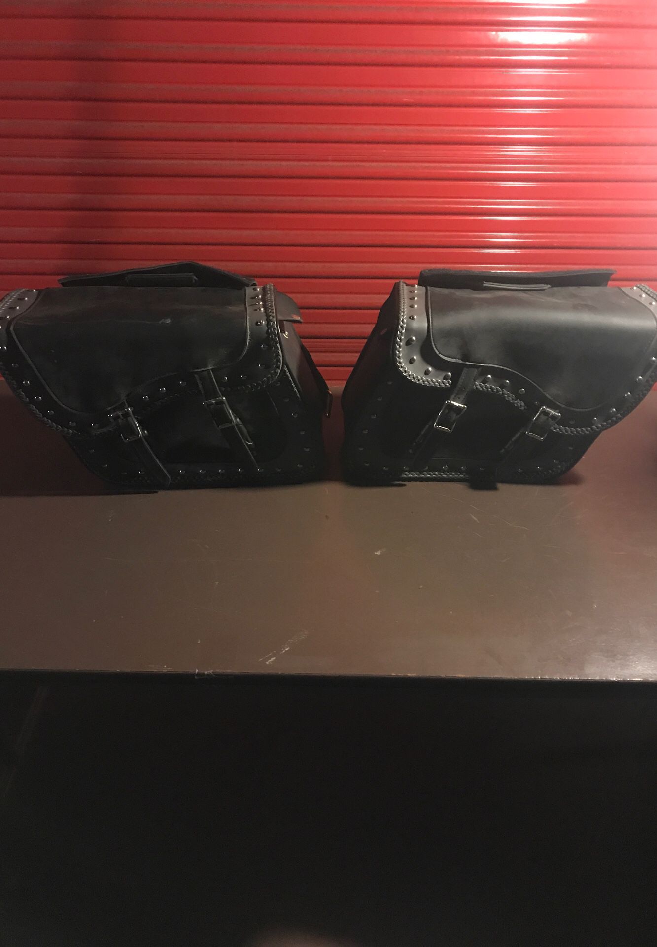 Leather saddle bags