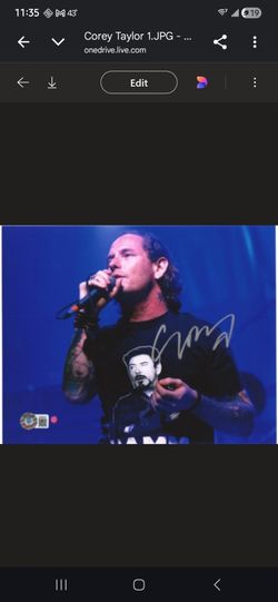 Corey Taylor Signed Slipknot 8x10 Photo Autograph BAS Beckett Certified Live Performance
