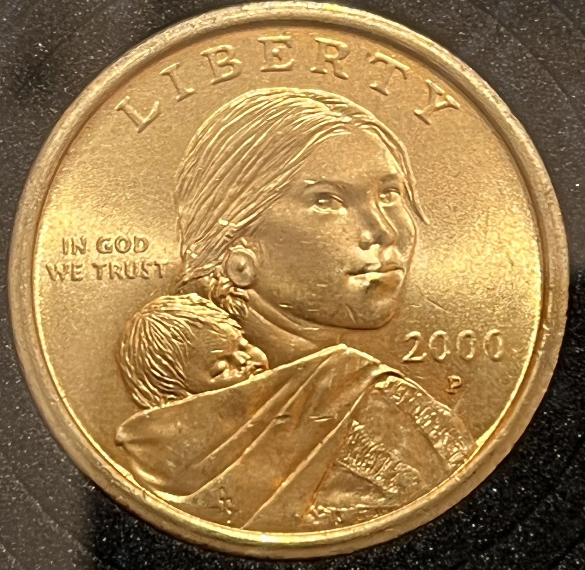 2000 P Sacagawea Wounded Eagle Dollar Coin
