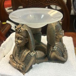 Egyptian-themed tea light candle holder or essential oil diffuser