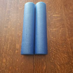 2 Low Density Round 18" Blue Foam Rollers