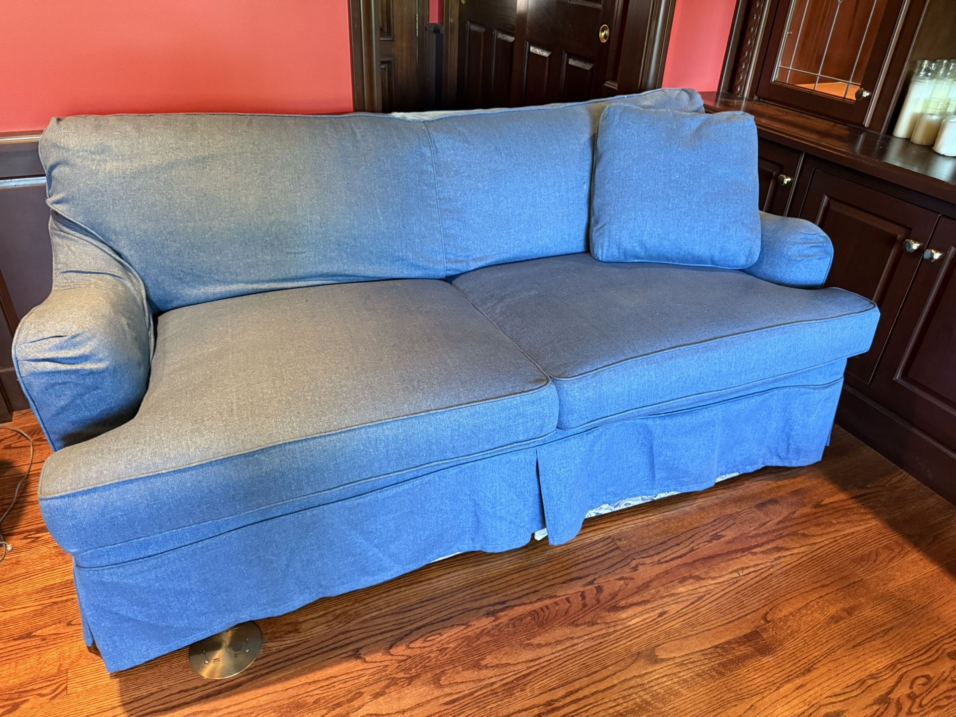 Blue Couch With Cover