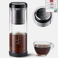 New Electric Cold Brew Coffee Maker - Instant Coffee Cooler, BPA Free