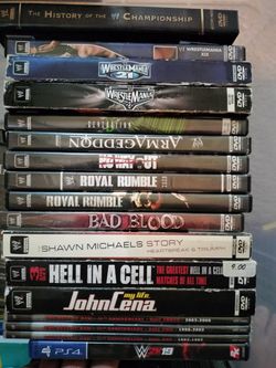 Stack Of Wrestling Dvds