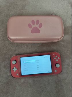 Nintendo Switch Lite Corral Pink with Case