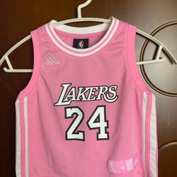 Grils Los Angeles Lakers Kobe Bryant Pink Replica 4her Jersey 2T/3T/4T/M/L
