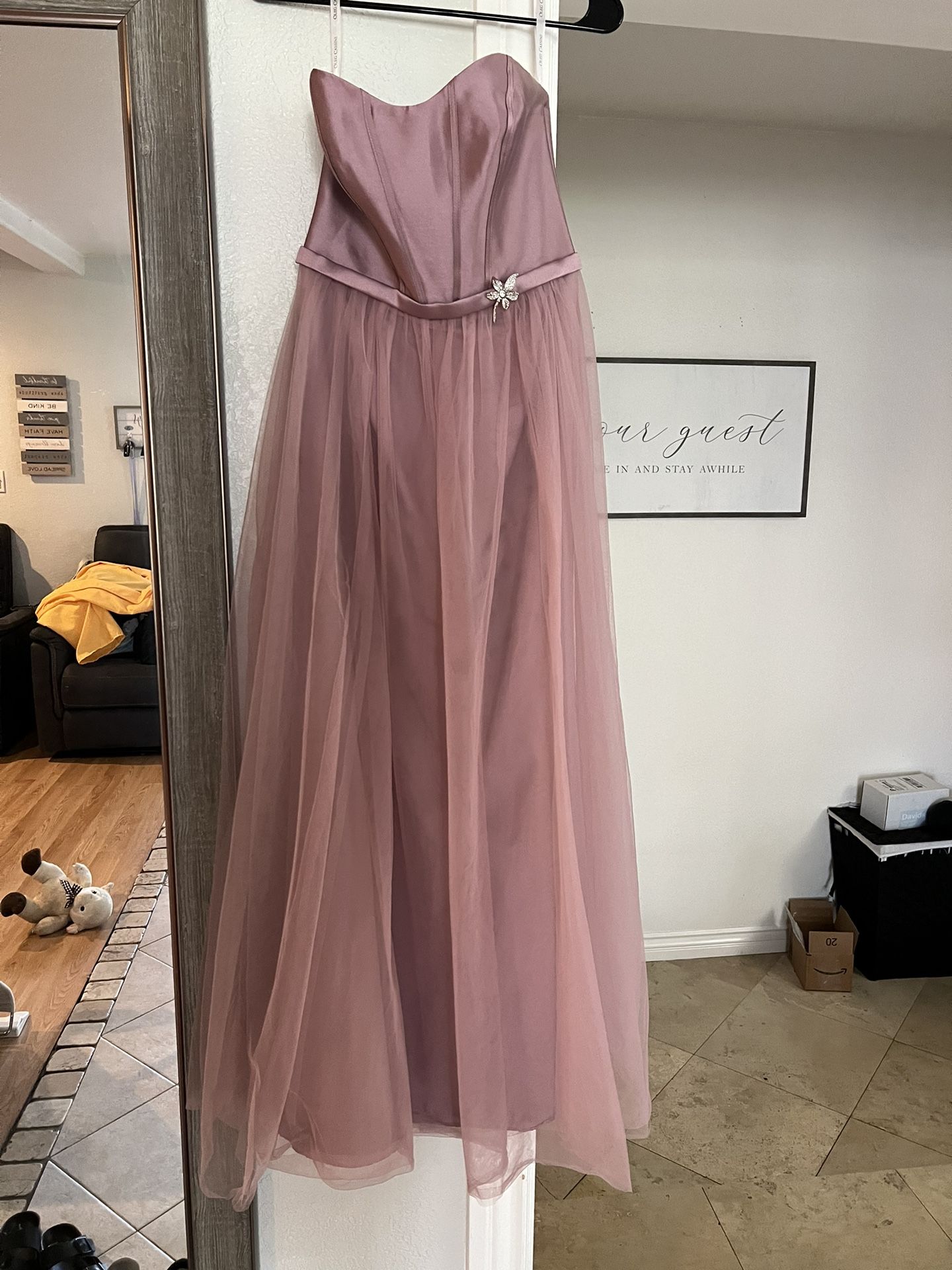 Mauve Pink Tulle Dress - 4