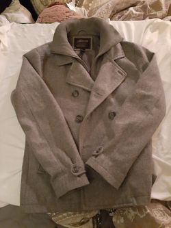 Medium 21 men double breasted grey peacoat