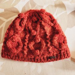 Chaos Red Beanie  Sz 10"×9"