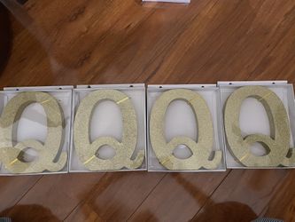 4 Glitter Letters