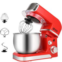 Stand Mixer, Kitchen in the box 3.2Qt Small Electric Food Mixer,6 Speeds Portable Lightweight Kitchen Mixer for Daily Use with Egg Whisk,Dough Hook,Fl