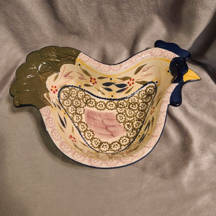 TEMP-TATIONS PRESENTABLE OVENWARE BY TARA 0.5 Qt. CHICKEN/ROOSTER BAKIN


