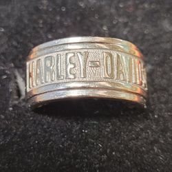 Rare Harley Davidson 10kt White Gold Cigar Band