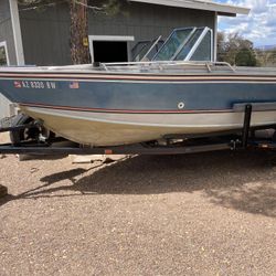 18ft Lund 85 Horse Mariner