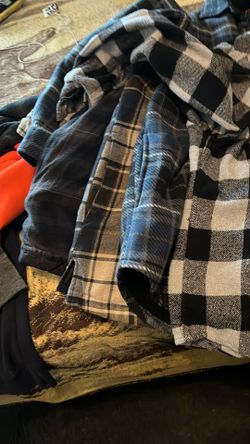 Different color flannel jackets