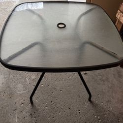 Outdoor Glass Patio Table