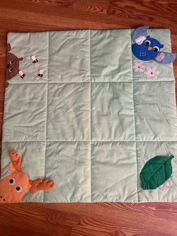 Baby Play Mat with Animal Appliqués