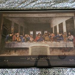 Leonardo Da Vinci Last Supper 2000 Piece Puzzle In A Frame