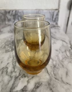 Bronze Vintage Glass Cups