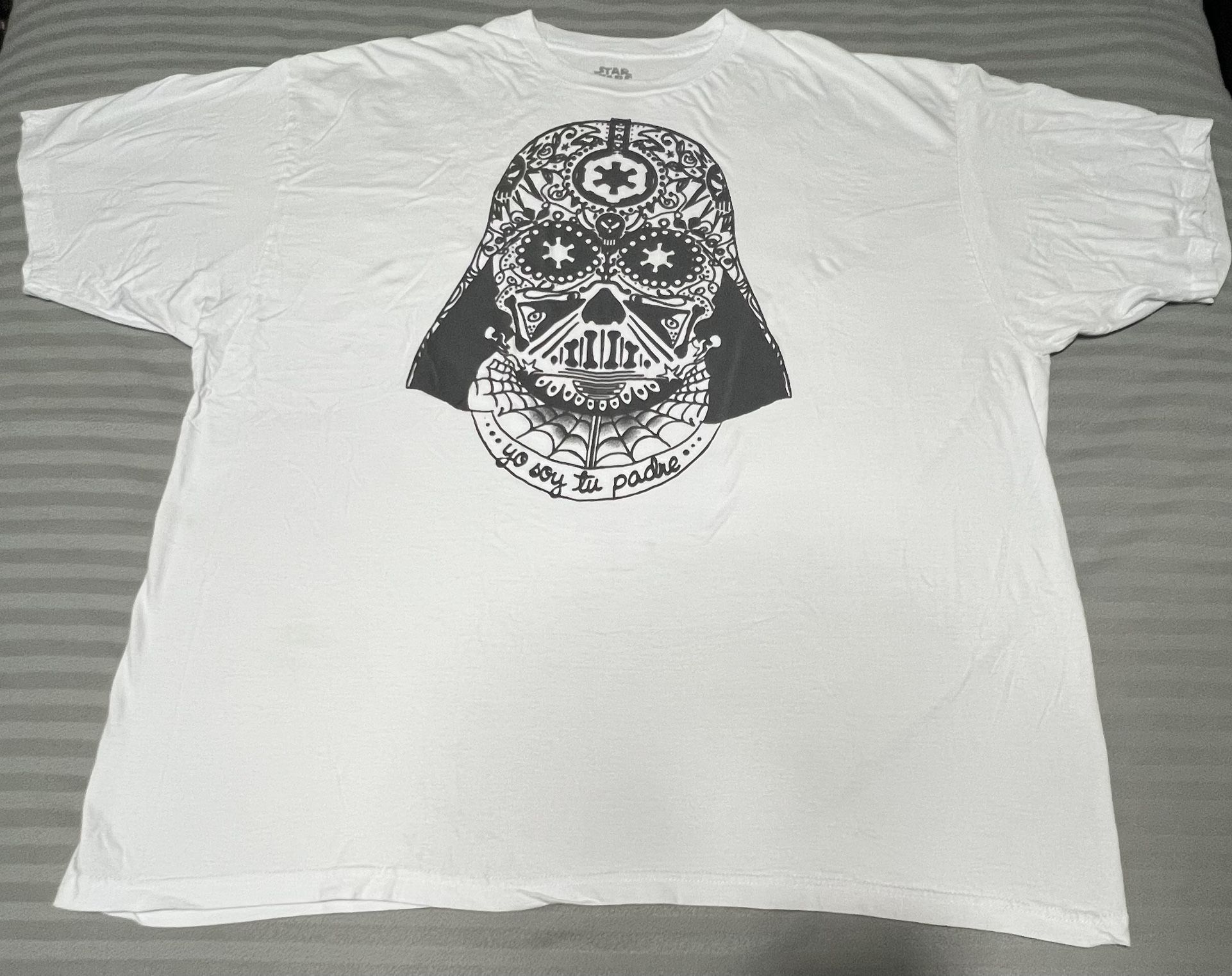Star Wars Men’s Size 5XL White T Shirt “Yo Soy Tu Padre” 100% Cotton Pre Owned