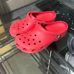 Red Crocs Size 10