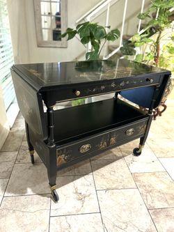 Japanese  Table With Weals And Wings  , 2 Drawers Great Condition For Serious Buyer Pls 