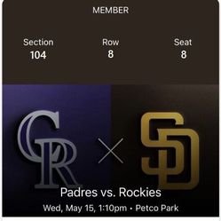 4 Tickets To Rockies At Padres Is Available 