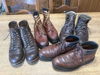 Collection of Vintage Red Wing Boots and Chukkas