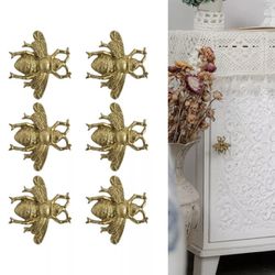 NEW Anthropologie (Set of 6) Gold Bee Boho Cabinet Knobs Drawer Pulls Hardware