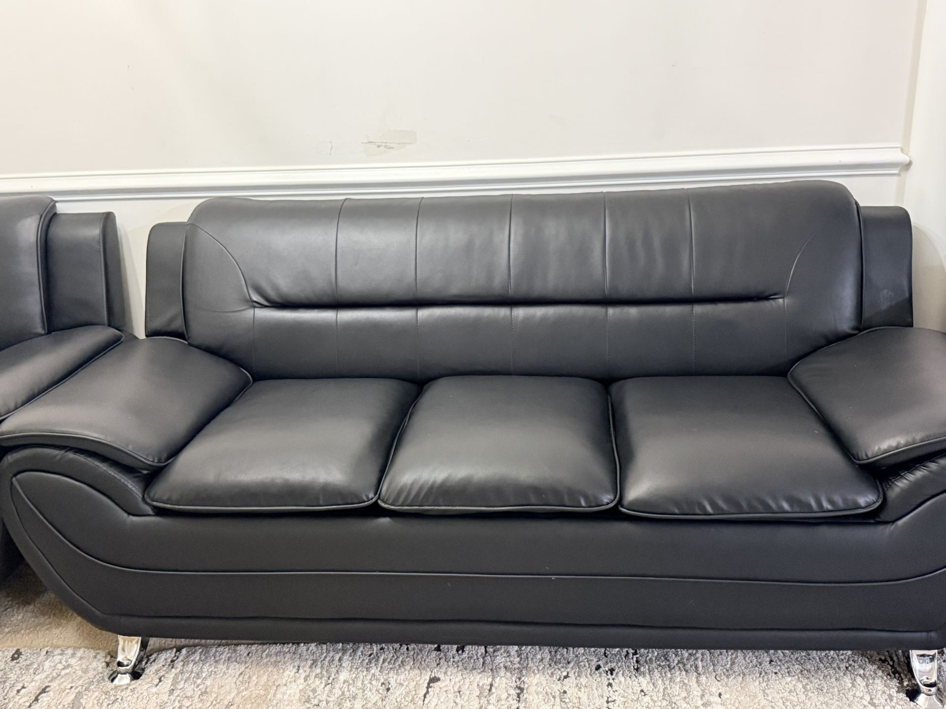 Leather Couch Set for Living Room