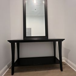 Pottery Barn mirror and console 