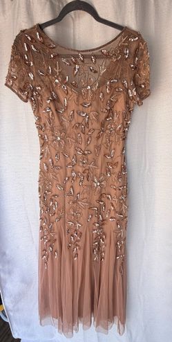 Adrianna Papell Rose Gold Evening Dress