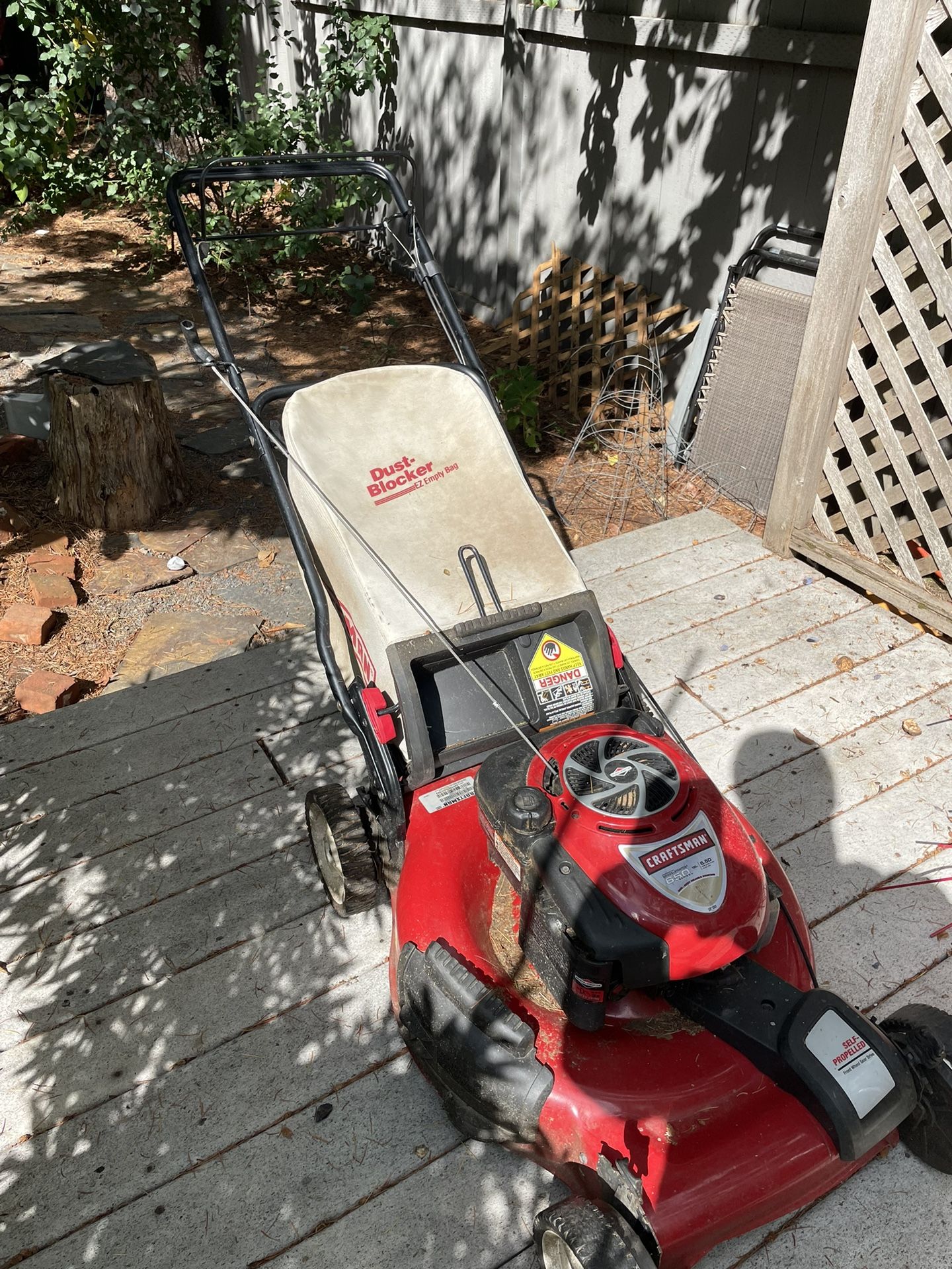 Craftsman Lawn Mower Front Wheel Drive Works Great