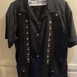 Navy Blue Men’s Knit Shirt