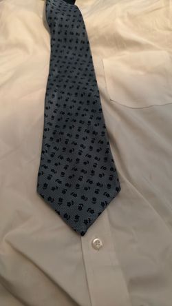 Blue Floral Patterned Necktie 9