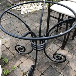 Heavy Duty Black Metal Table Base - Or Huge Plant Stand !!