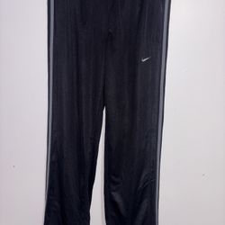 Nike Men’s Black Gray Athletic Sweatpants Vintage Classic Loose Open Hem Medium