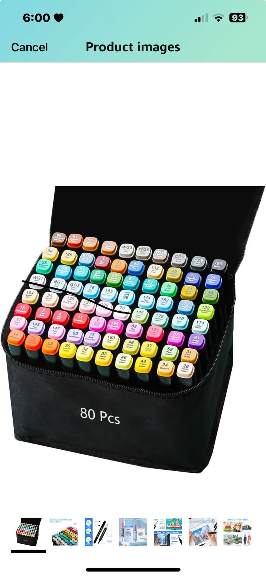 80 Pcs Color Markers