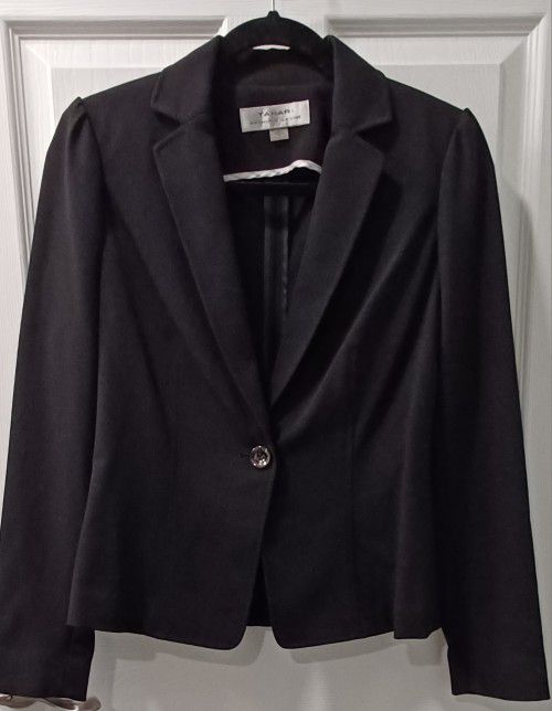 Black Suit Jacket Blazer Tahari Arthur Levine Sz 2