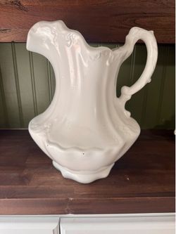 Vintage white Pitcher