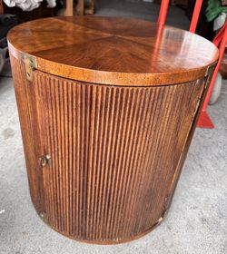 Victorian Fluted Cylinder Bedside Table