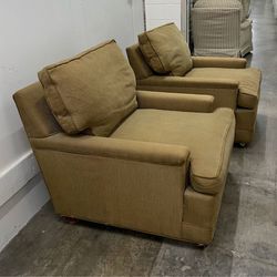 Vintage Mid Century Modern Lounging Club Arm Chairs 