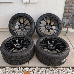 ⭐️20x11 Hellcat Wide body Gloss Black Wheels + 315-35-20 Wide Tires * ONLY FIT WIDEBODY* Charger Challenger