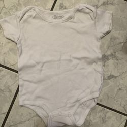 12 Months White Onesie