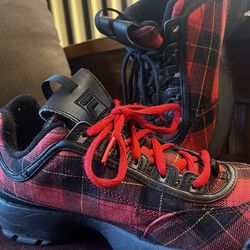 FILA Disrupter II Red & Black Plaid