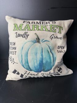 Throw Pillow Farmers Market Pumpkins