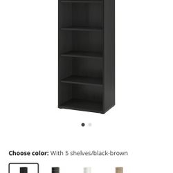2 IKEA BESTÅ Shelving Units – Black/Brown