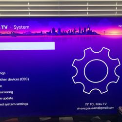 75” TCL Roko Tv