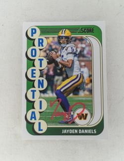 Jayden Daniels On Card Auto (Read Description