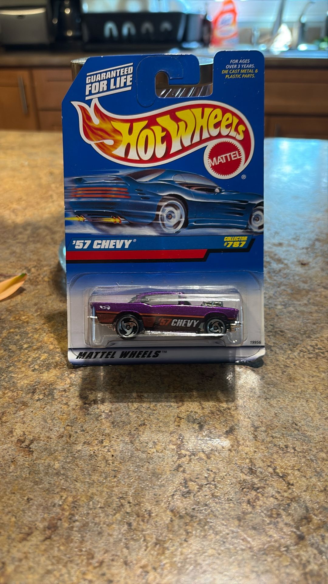 NEW 1998 Hot Wheels '57 CHEVY Purple Car Collector #787 Diecast 1:64 Vtg